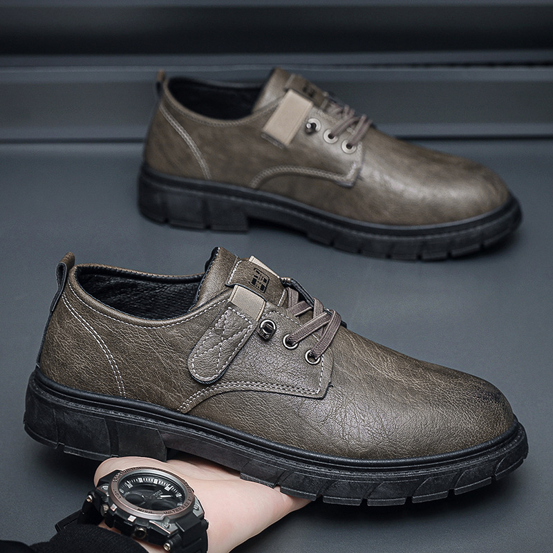 Increased By Small Leather Boots Business Casual Leather Shoes Men foto 2