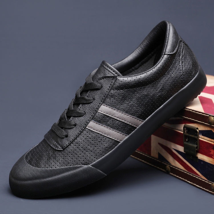 Men's Shoes Spring And Summer Breathable Fashionable Shoes Casual Odor-destroying Leather foto 2