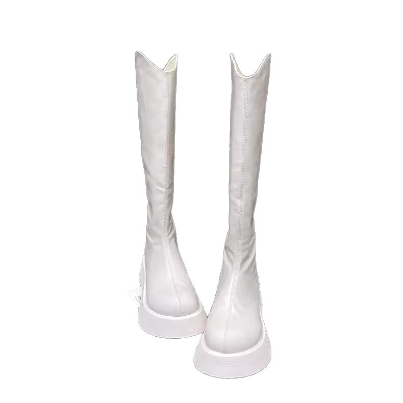 Womens Stylish Chunky-soled Slimming Over-the-knee Boots foto 3