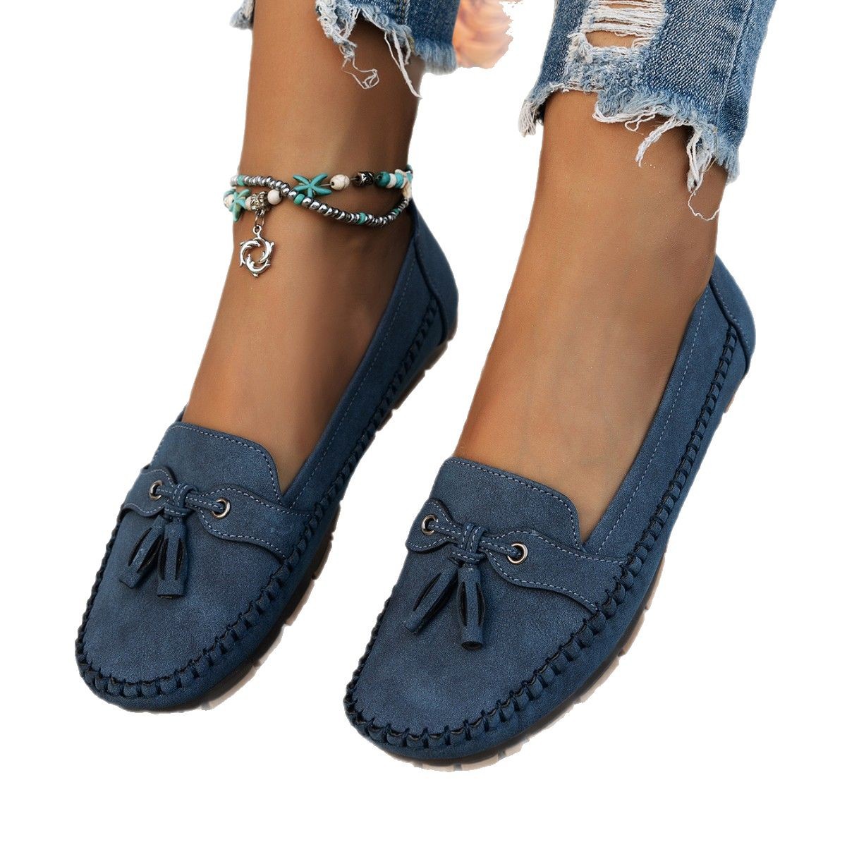 Women's Pure Color All-matching Bow Simple Flat Shoes foto 5