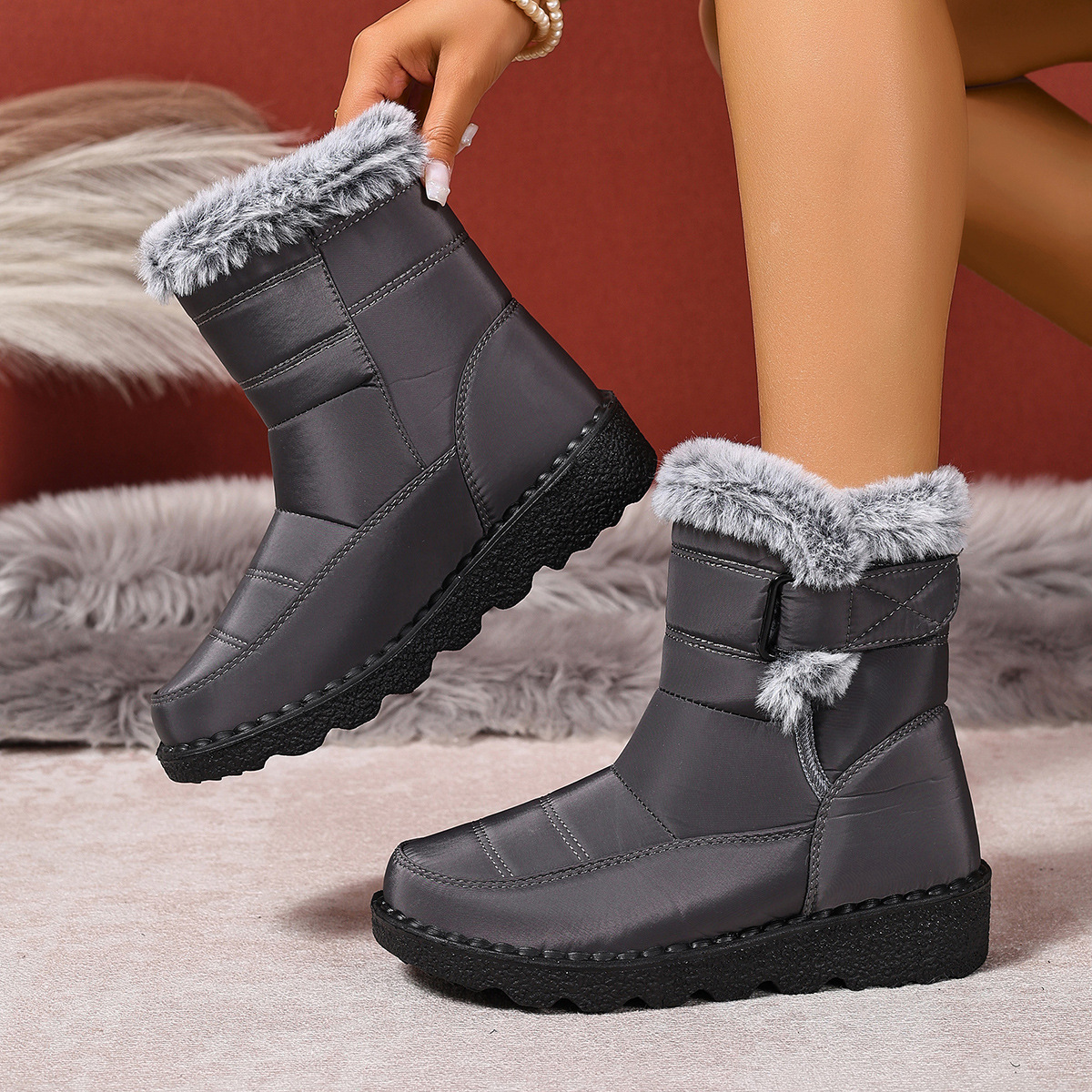 Women's Snow Boots Plus Size Wear-resistant Comfortable Warm Boots foto 4