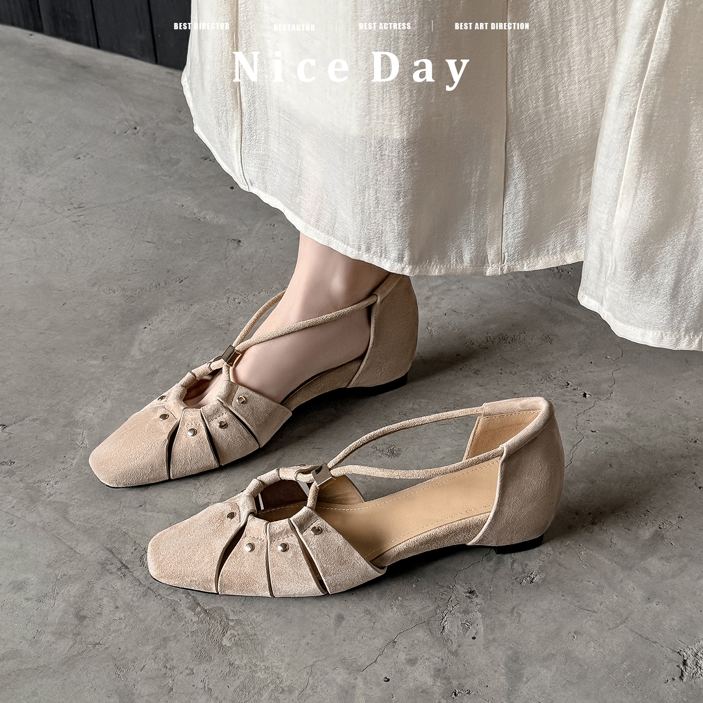 Handcrafted Full-Grain Leather Cage Sandals, Women's Vintage Woven Square Toe T-Strap Flats foto 3