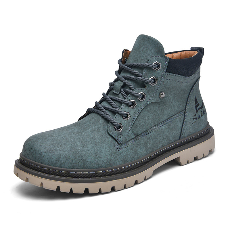 Men's Mid-Top Autumn British Style Worker Boot foto 3