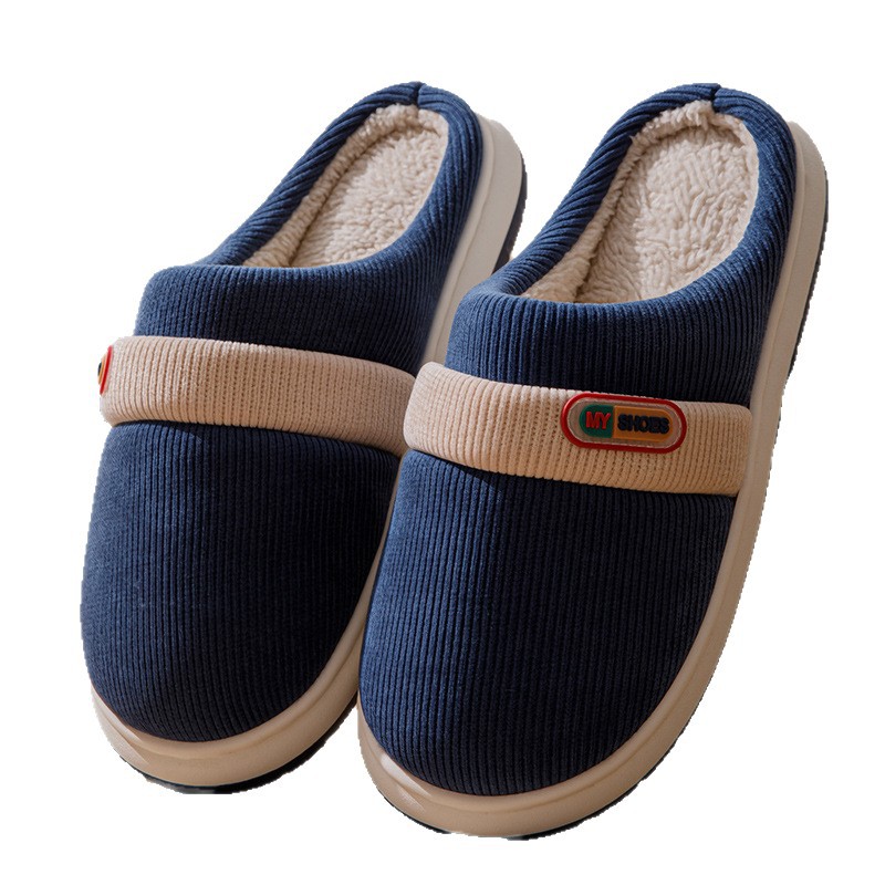 Household Warm Slugged Bottom Non-slip Plush Slippers foto 2