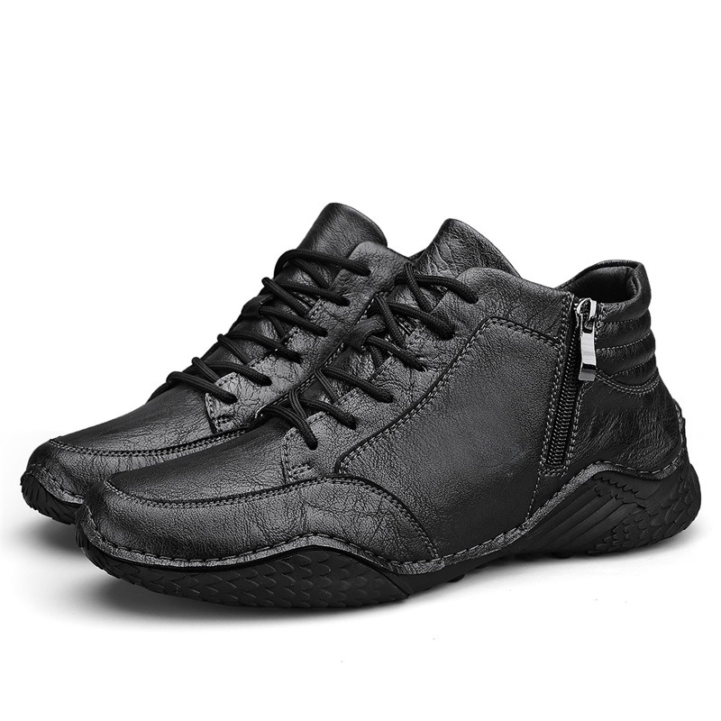 Martin Boots Trendy Genuine Leather Casual High-top Men's Fleece-lined foto 4