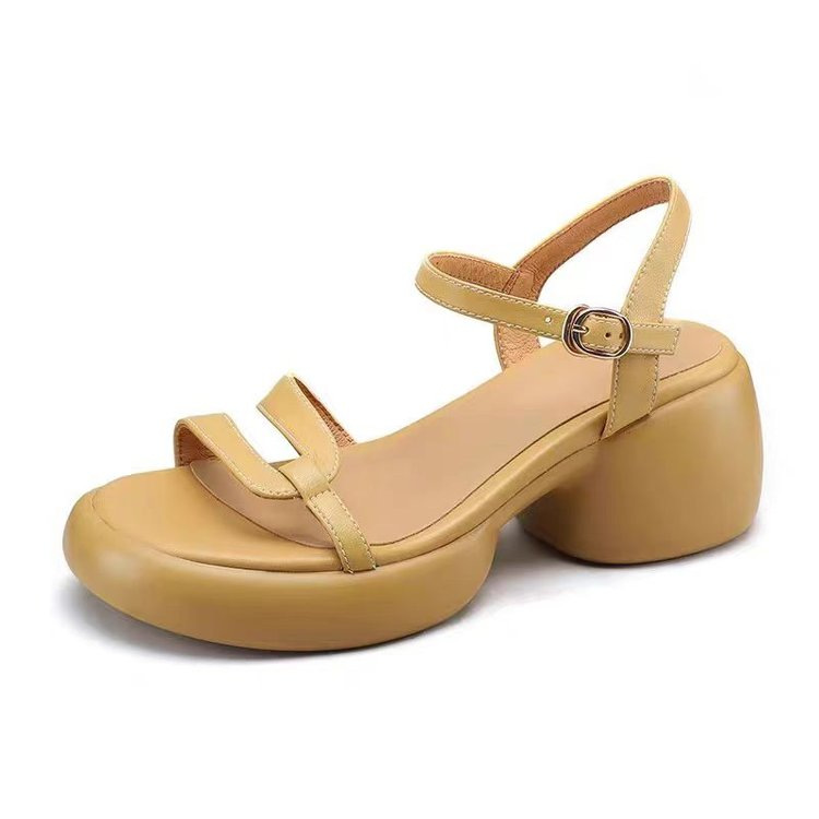 Arrival Womens Open-toe Round-toe Sandals With Thick Soles And Chunky Heelscasual And Versatile foto 3