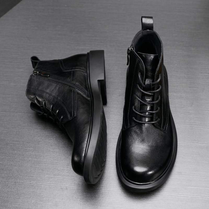 Genuine Leather Fashion Martin Boots For Men foto 5