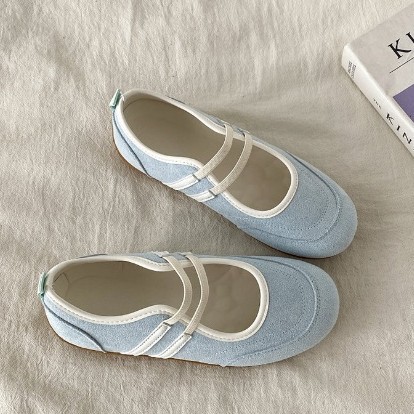 Double Drawstring Retro Round Toe Flat Bottom Shallow Mouth Casual Shoes foto 4