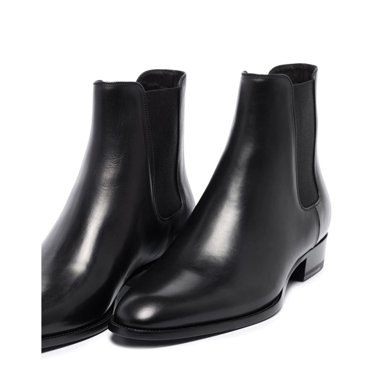 Men's Genuine Leather Pointed Toe Business British Style Martin Boots foto 4