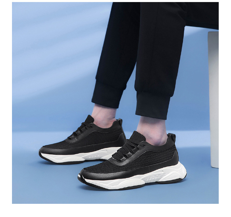 Summer New Height Increasing Insole Black Casual Men's Sneaker foto 5