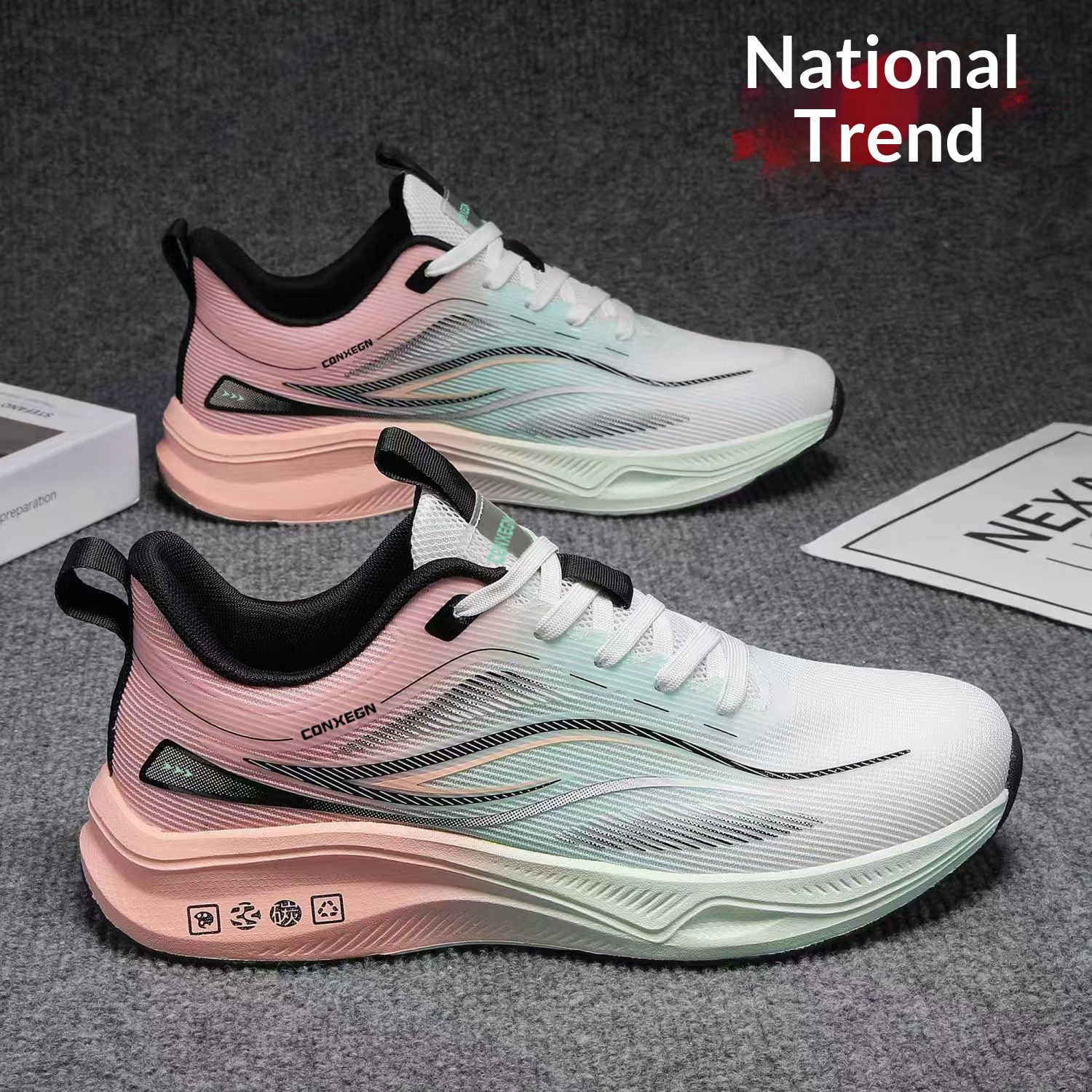 Mens Spring Autumn Fashionable Trendy Casual Running Shoes foto 2
