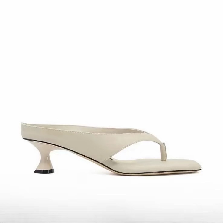 Women's Genuine Leather Mid-Heel Toe-Strap Sandals foto 2