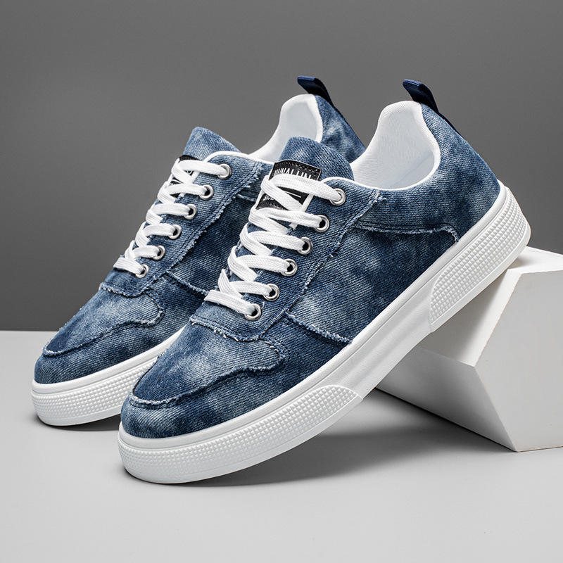 Summer Low-top Canvas Sneakers Increased By Denim Shoes foto 3