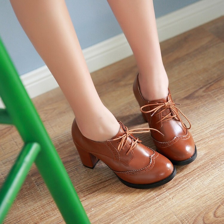 Women's Fashion Chunky-Heel British-Style High-Heel Boots foto 4