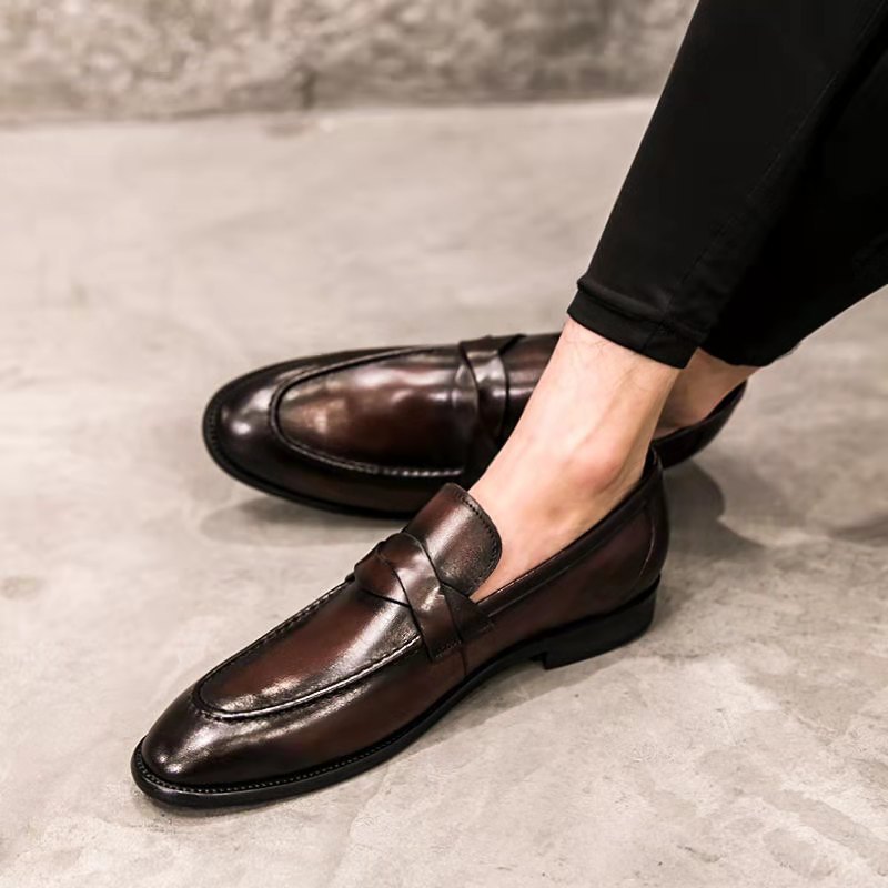 Casual Slip-on British Leather Shoes foto 3
