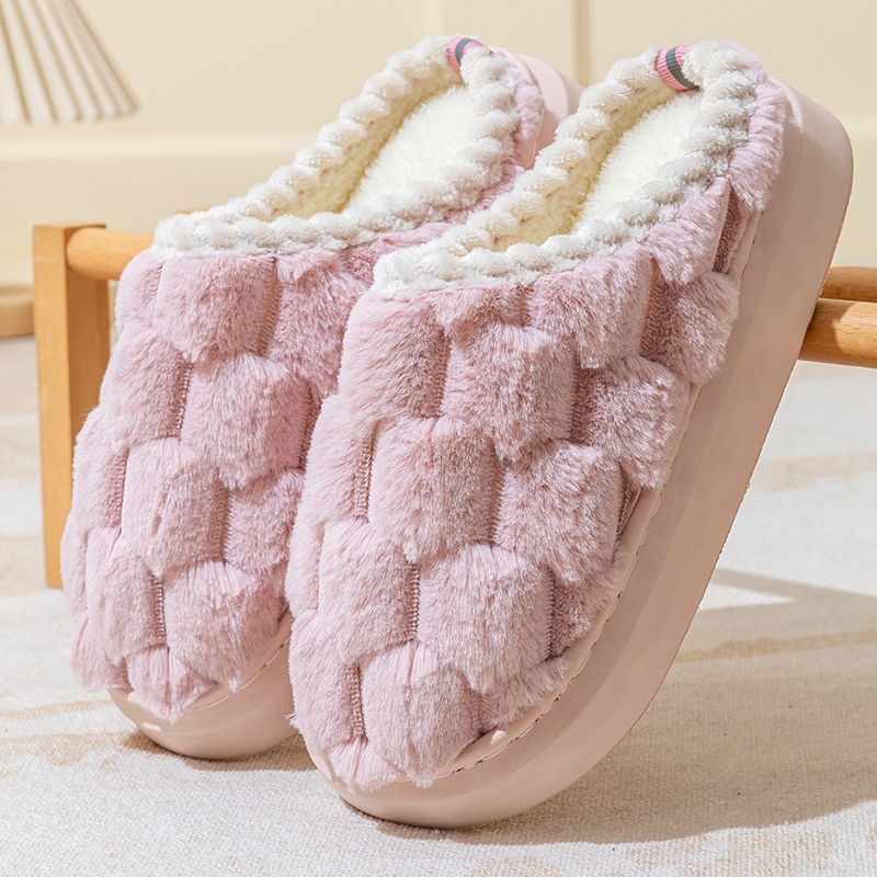Women's Indoor Non-slip Thick Bottom And Warm Keeping Cotton Slippers foto 2