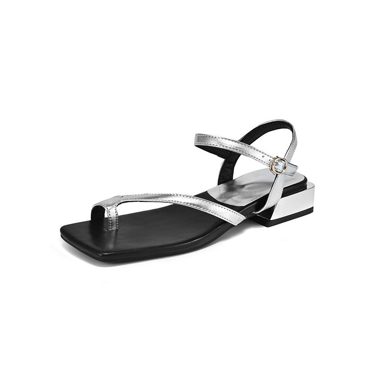 Low-heeled Open-toe Square-toe Breathable Beach Sandals foto 3