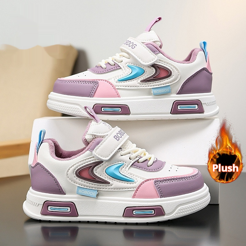Childrens Leather Non-slip Low-top Sneakers foto 4