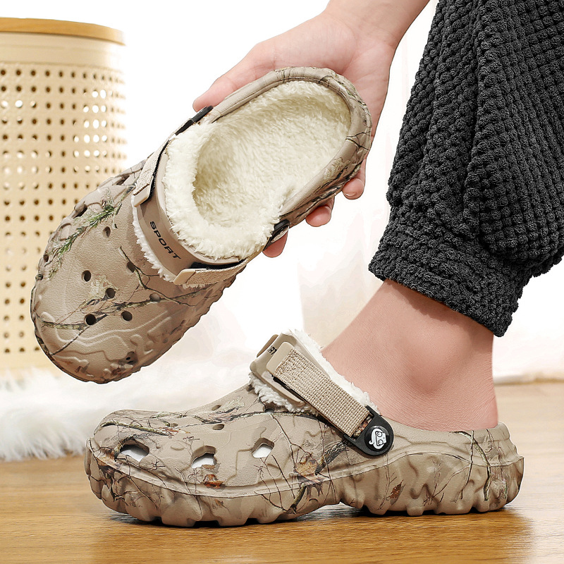 Cotton Home Thick-soled Slippers Fleece-lined Warm Closed Toe Cotton Shoes foto 4