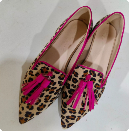 Women's Cows Pattern Tassel Casual Pumps foto 2