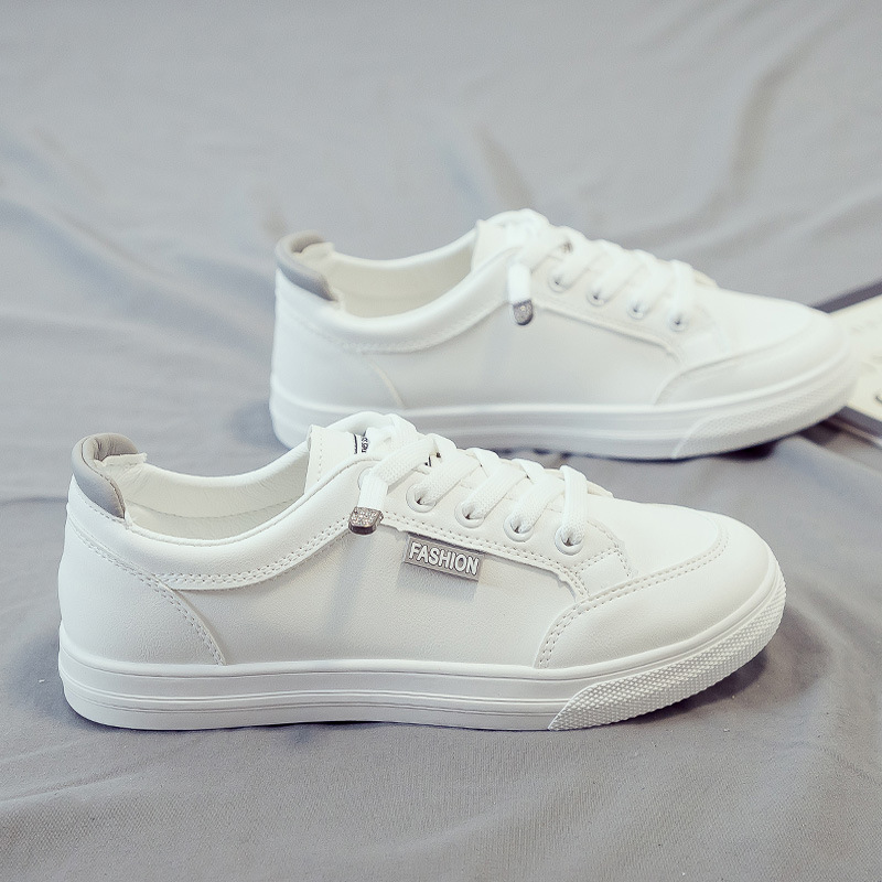 Popular White Versatile Internet-famous Skateboard Trendy Breathable White Shoes foto 3