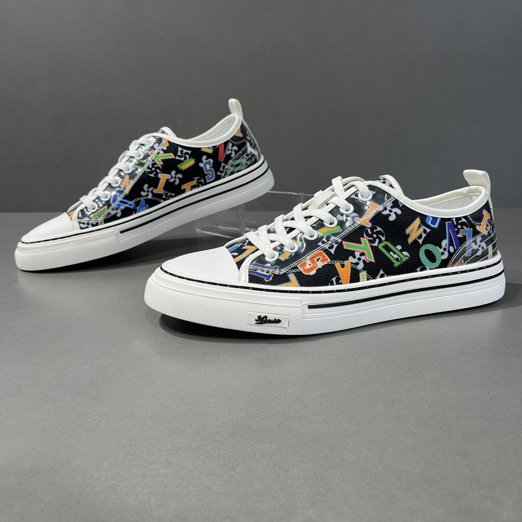 Summer Knitted Casual Board Shoes Flat Printing foto 4