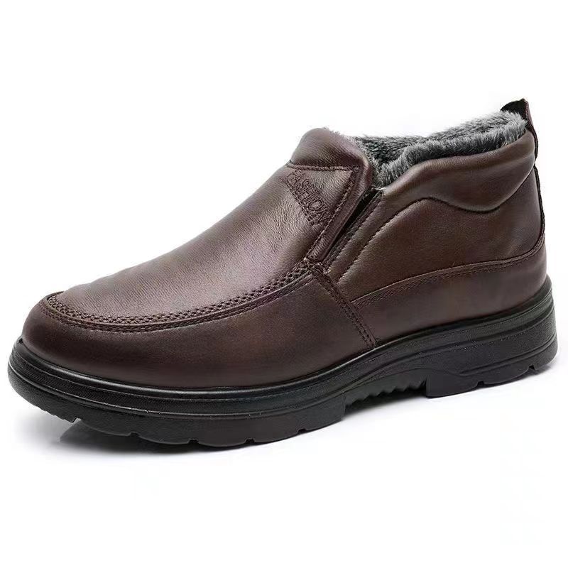 Winter Middle-aged And Elderly Thickened Non-slip Waterproof Fleece-lined Cotton Shoes foto 4