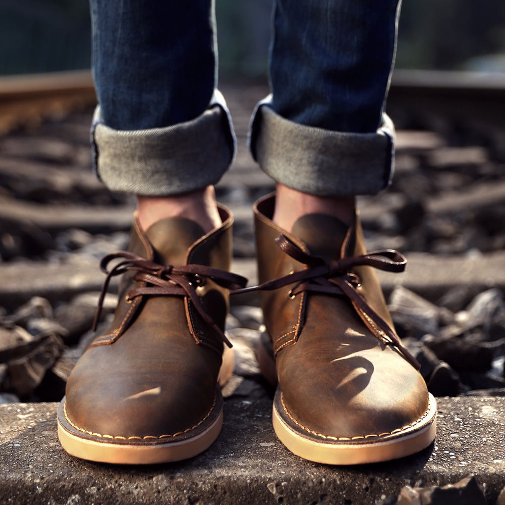Men's Outdoor Retro Low Top Cowhide Martin Boots foto 5