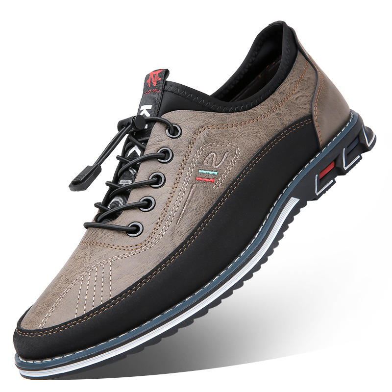 Genuine Leather Sports Comfortable And Non-slip Waterproof Leather Shoes Men's foto 3