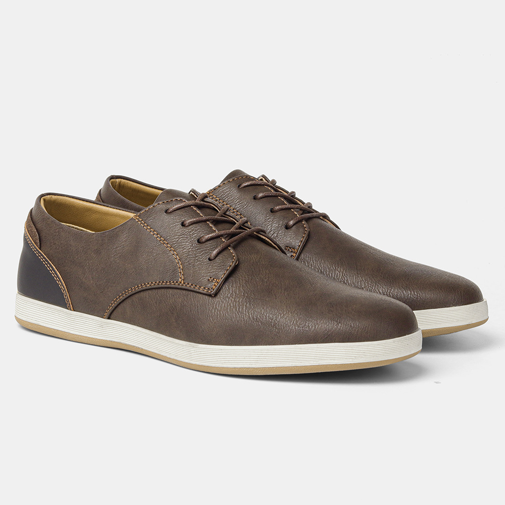 Men's Casual Plus Size Comfort Leather Board Shoes foto 2