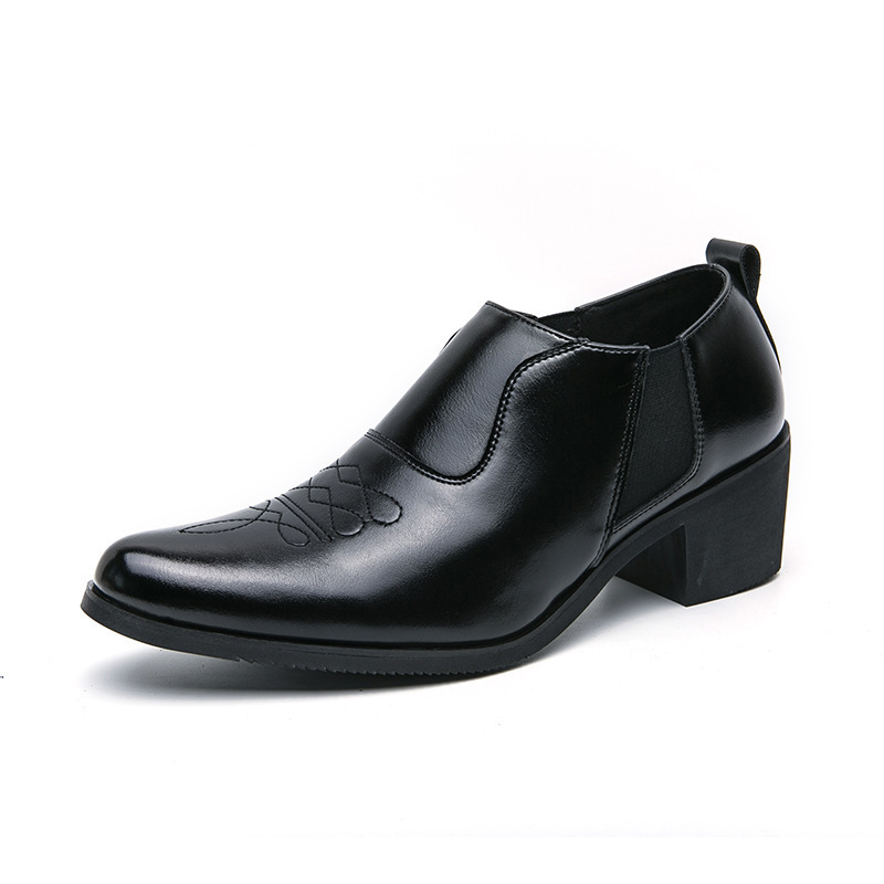 Fashion Men's Business Formal Platform Height Increasing Leather Shoes foto 4