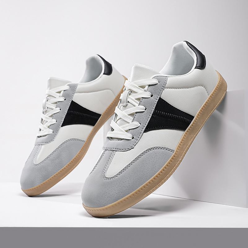 German Training Shoes Soft-soled Shoes Flat-heeled Low-top Lace-up White Shoes foto 2