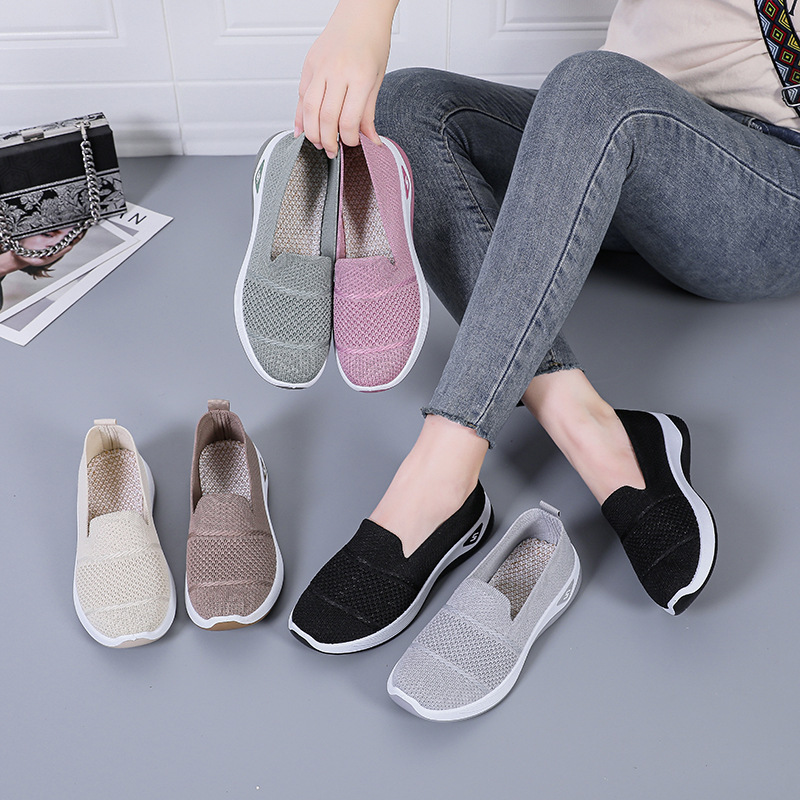 Shoes Soft Bottom Comfortable Old Beijing Cloth Shoes Shallow Mouth foto 3