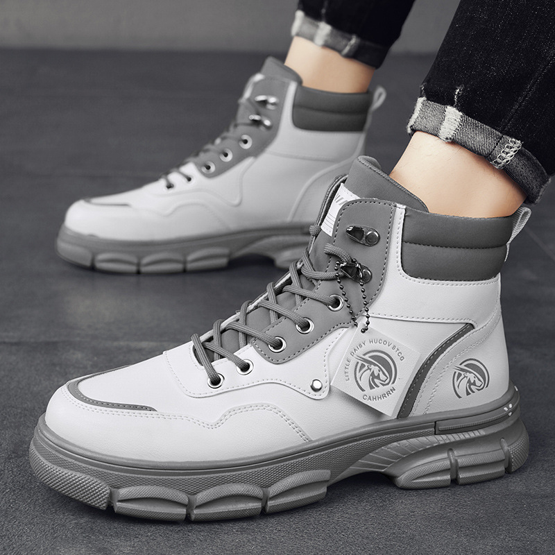 Men's Casual Trend High Top British Style Martin Boots foto 3