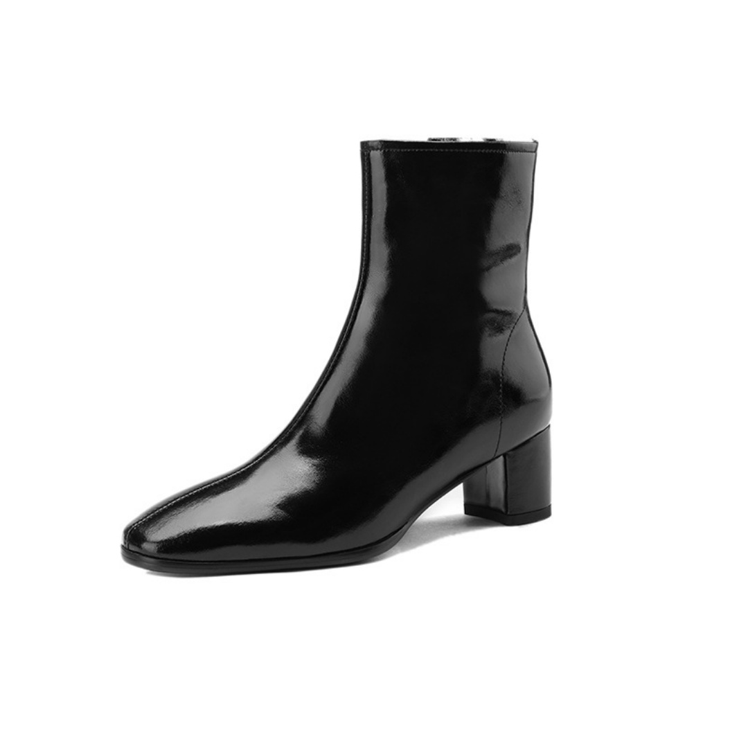 Women's Short Boots, Chunky Mid-heel, Thick Fur Snow Boots, Cotton Boots foto 5