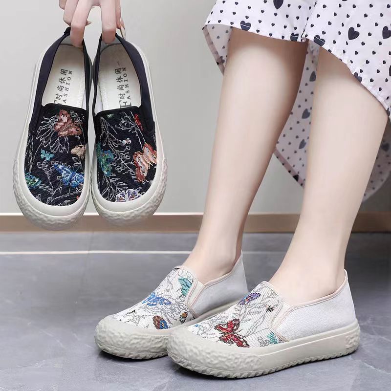 Old Beijing Slip-on Soft Bottom Canvas Shoes foto 4