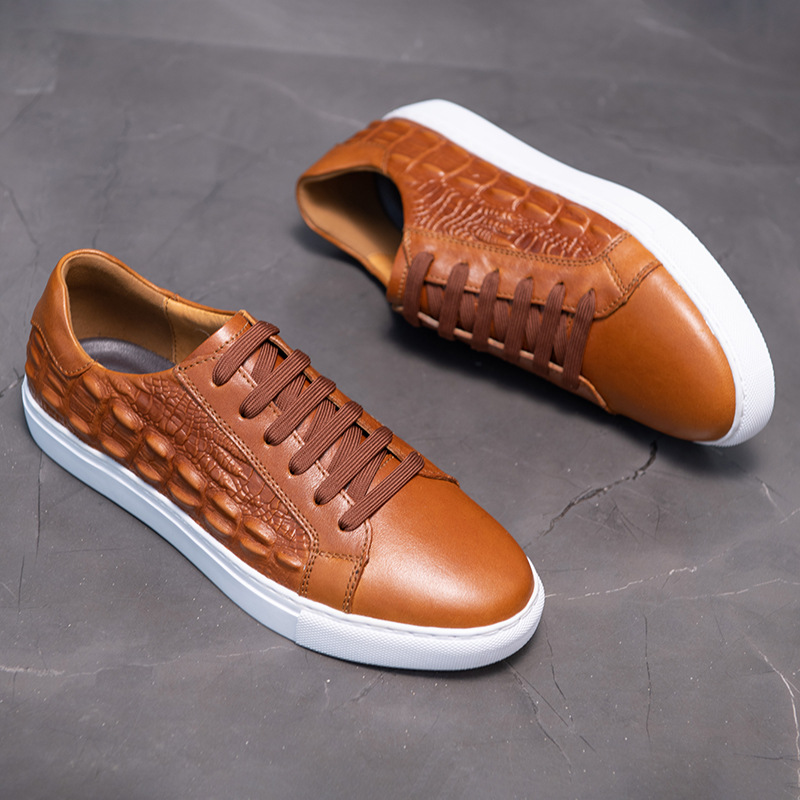 Casual Trend Grain Men's Low Trendy Shoes foto 3