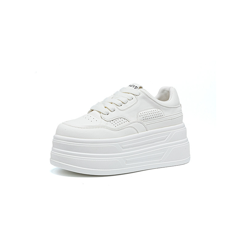 Leather Fashionable Platform Lace-up Casual Shoes foto 5
