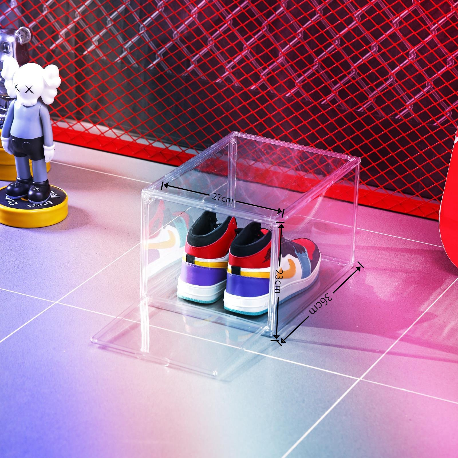 Large Transparent Shoe Box, Acrylic Shoe Box With Lid, Magnetic Side Door, Shoe Storage Box, Shoe Box foto 4