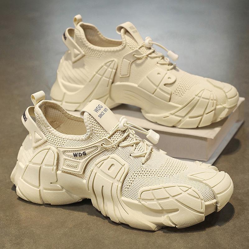 Fly Woven Mesh Breathable Sports Men Trendy All-match Thick Bottom Work Shoes foto 5