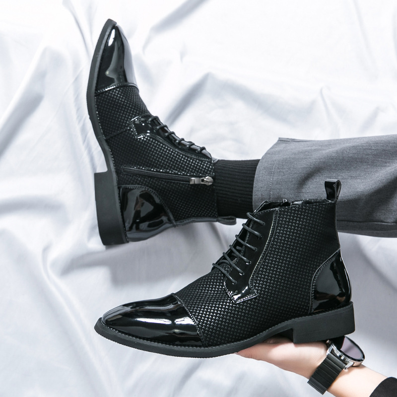 New Leather Boots Fashion Men's Business Formal Leather Shoes foto 2