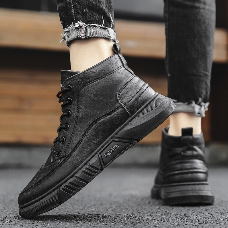 Men's High-ankle Leather Casual Shoes foto 5