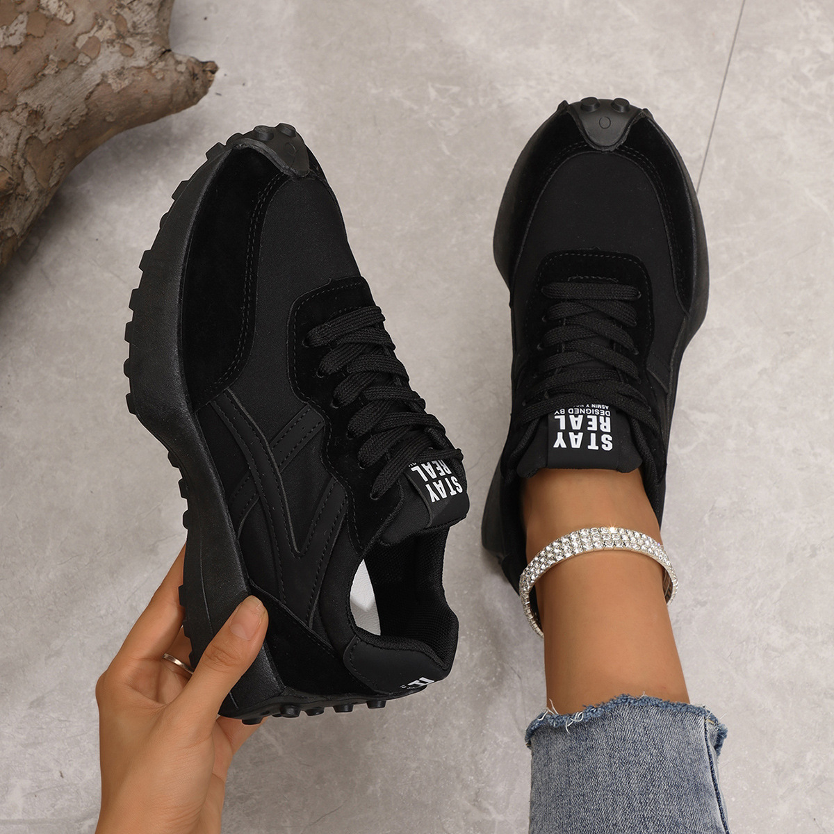 All-matching And Lightweight Mesh Sports Female Flat Shoes foto 4