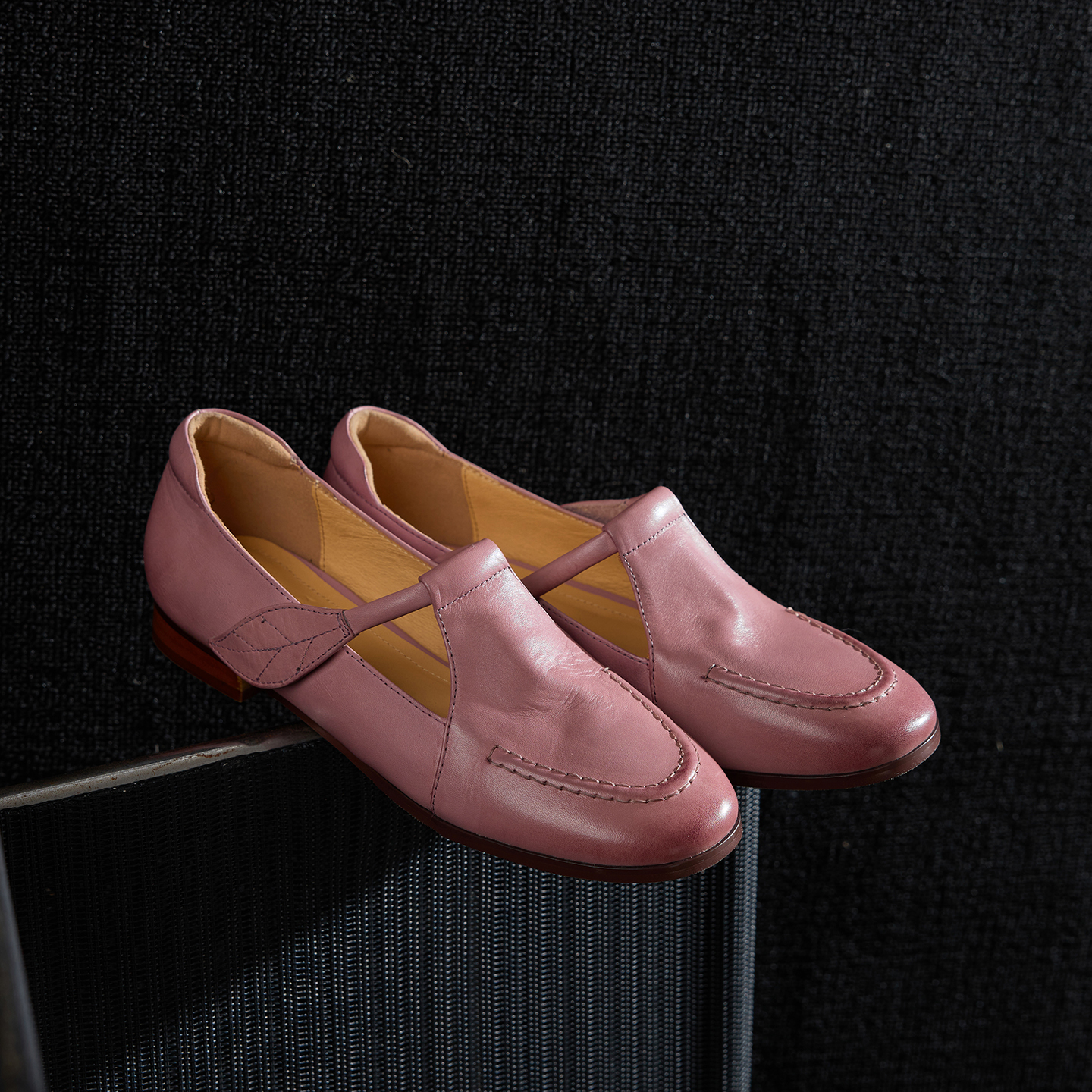 Women's Full Grain Leather T-Strap Mary Jane Flats, Premium Genuine Leather Casual Shoes foto 4