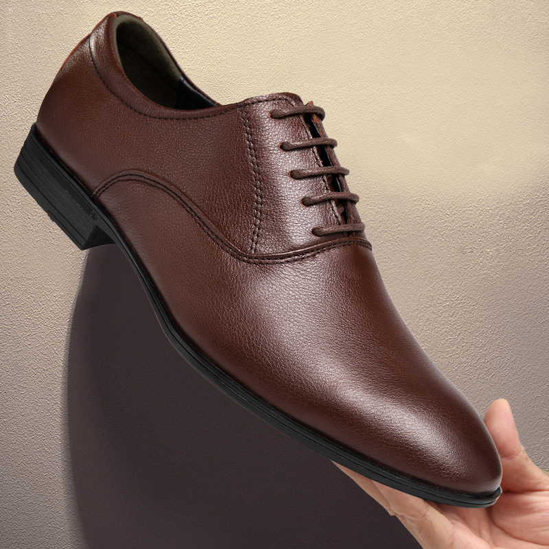 Men's Pointed Business Casual Leather Shoes foto 5