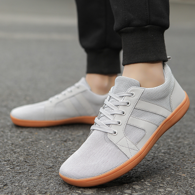 Couple Breathable Lace-up Mesh Shoes Casual Walking Sneakers Men Non-slip Running Sports Shoes Women foto 3