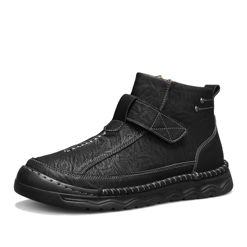 High-top Men's Boots Ankle Leisure Cargo Mid-top Leather foto 2