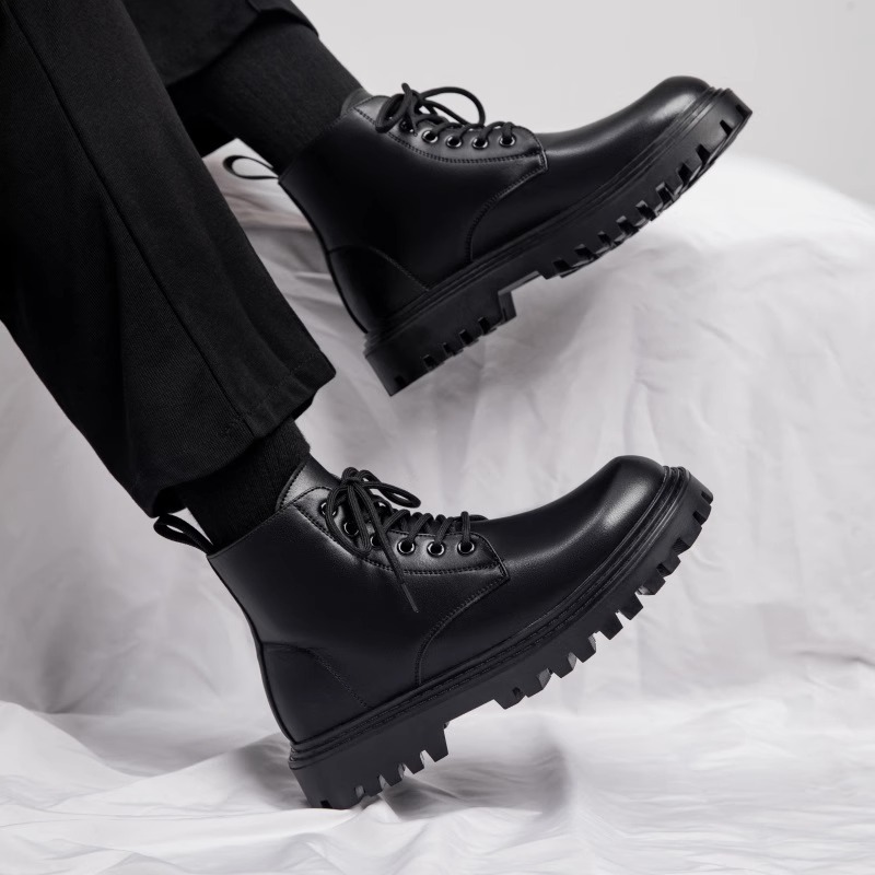 Men's Leather Boots Autumn British Style foto 2