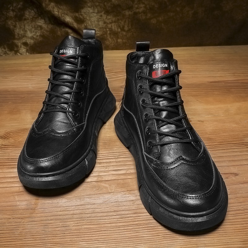 Men's High-ankle Leather Casual Shoes foto 3