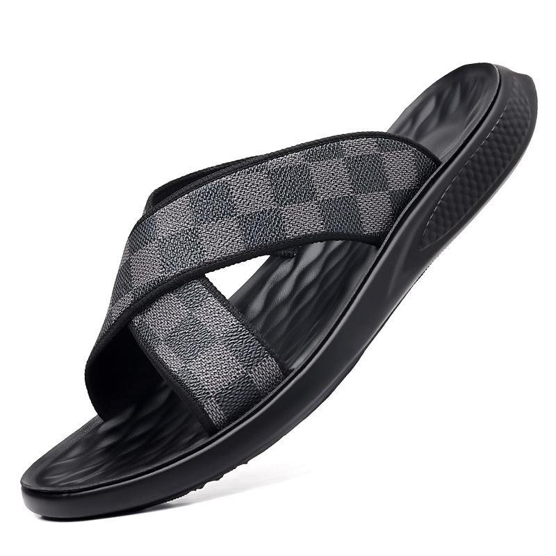 Men's Checkered Beach Shoes Sandals For Outdoor Use foto 3
